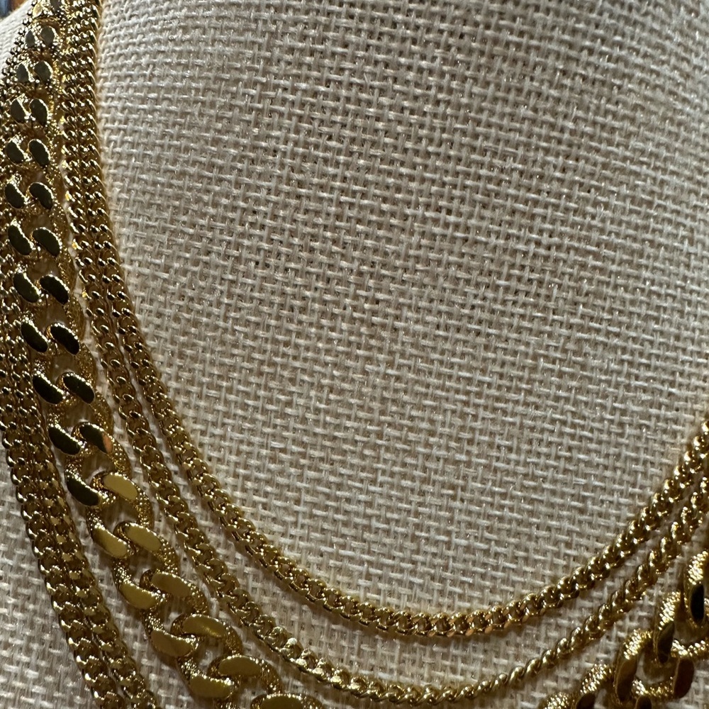 Monet Gold Multi-Strand Necklace - Picture 10 of 16